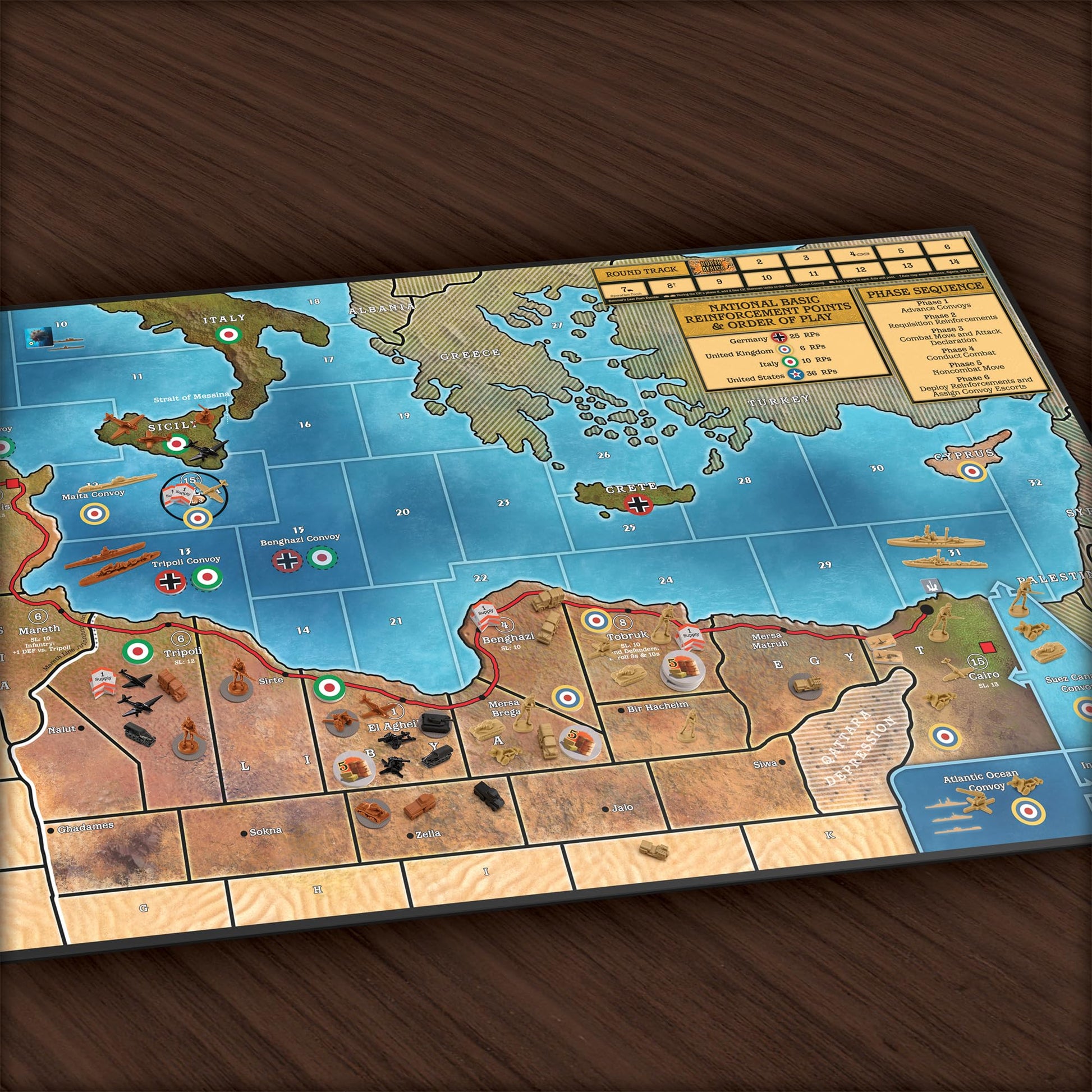 Renegade Game Studios Axis & Allies North Africa WWII Strategy Board Game with 250+ Miniatures - 2-4 Players