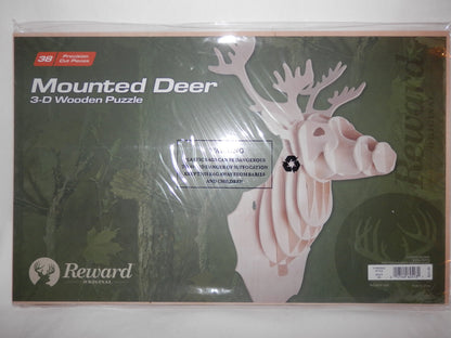 Mounted Deer 3-D Wooden Puzzle 38 Precision cut pieces by reward