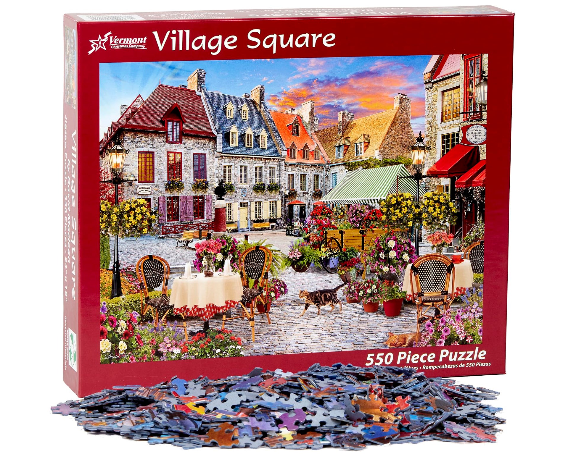 Vermont Christmas Company Village Square Jigsaw Puzzle 550 Piece