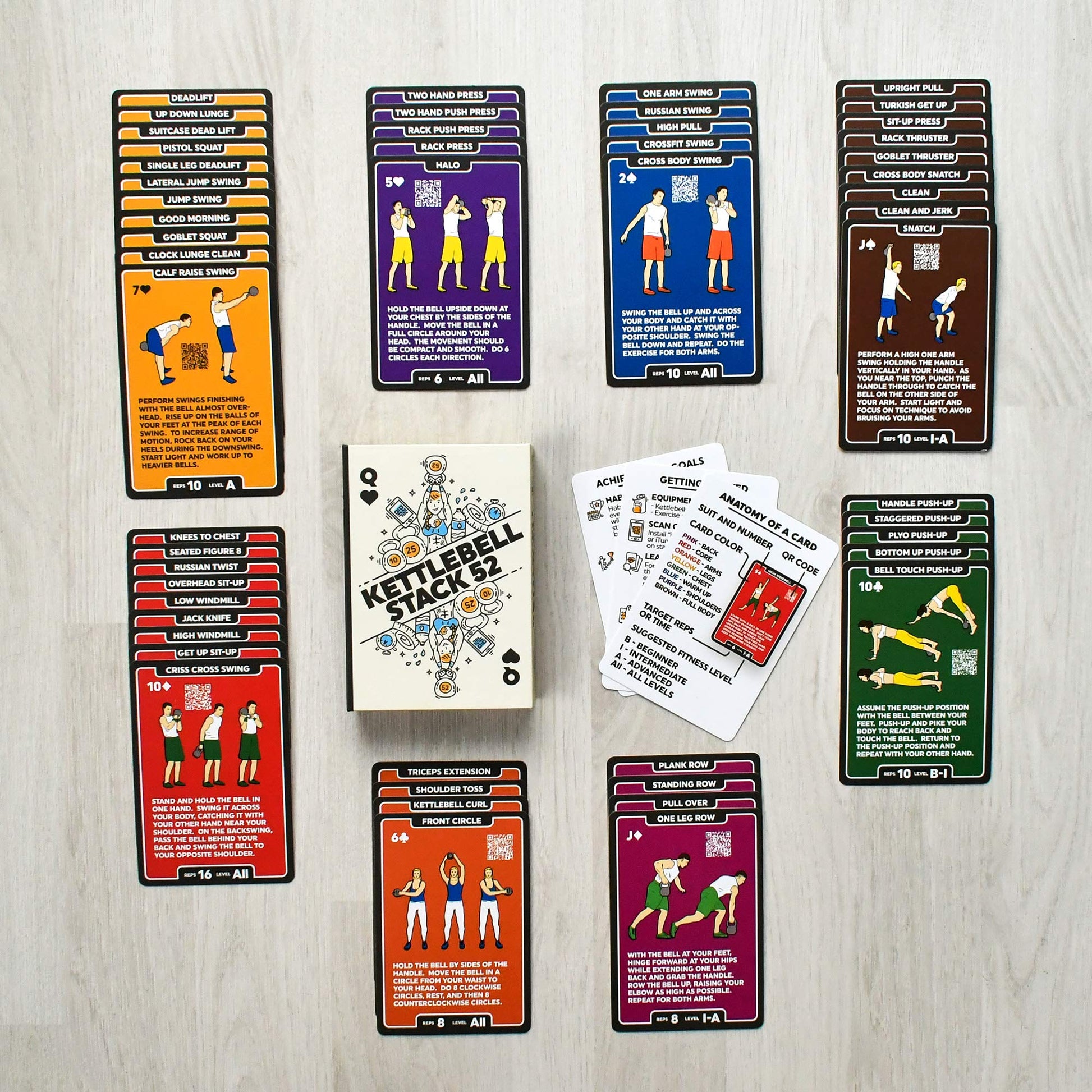 Stack 52 Kettlebell Exercise Card Workout Game