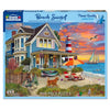 White Mountain 1000 Piece Jigsaw Puzzle Summer Night Ocean, Beach Sunset