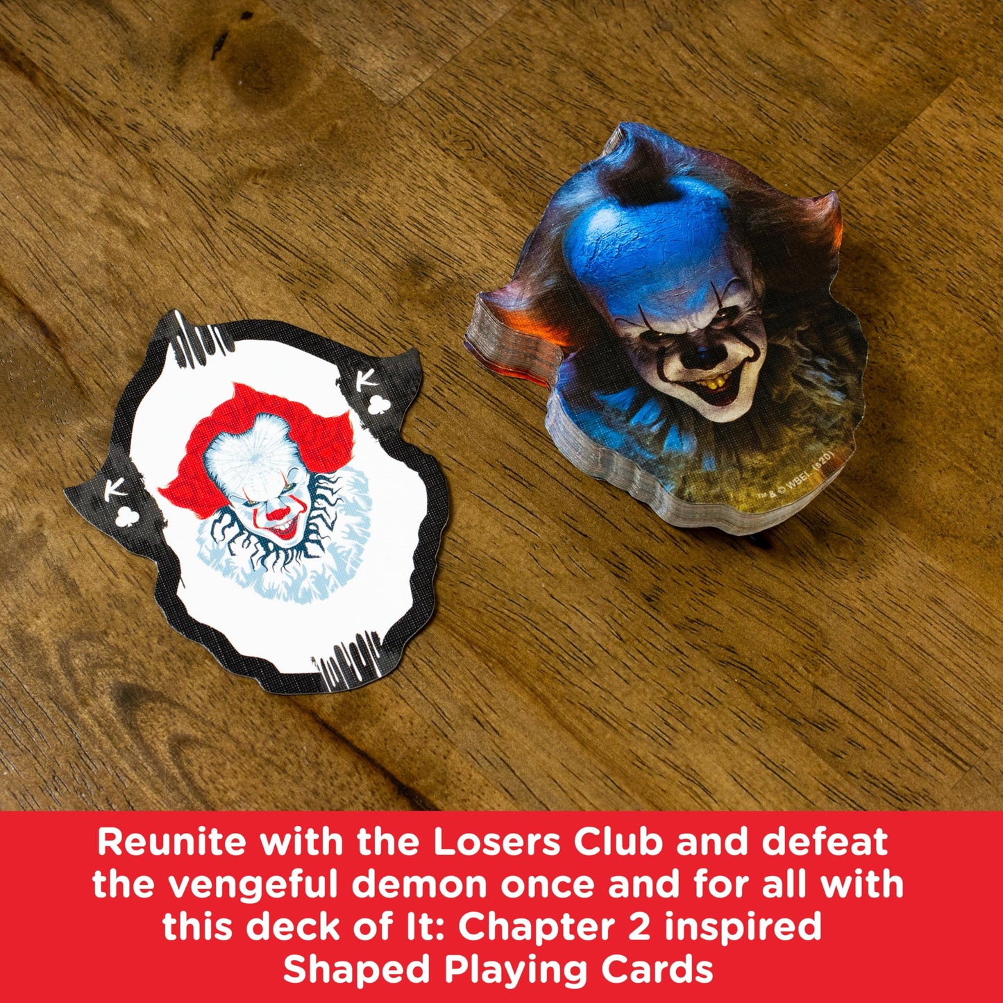 AQUARIUS IT Chapter 2 Shaped Playing Cards - IT Chapter 2 Themed Deck of Cards for Your Favorite Card Games - Officially Licensed IT Movie Merchandise