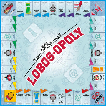 Late for The Sky Lobos-Opoly Board Game - University of New Mexico UNM Lobos Family Board Game, Campus Properties, Ages 8+, 2-6 Players, Traditional