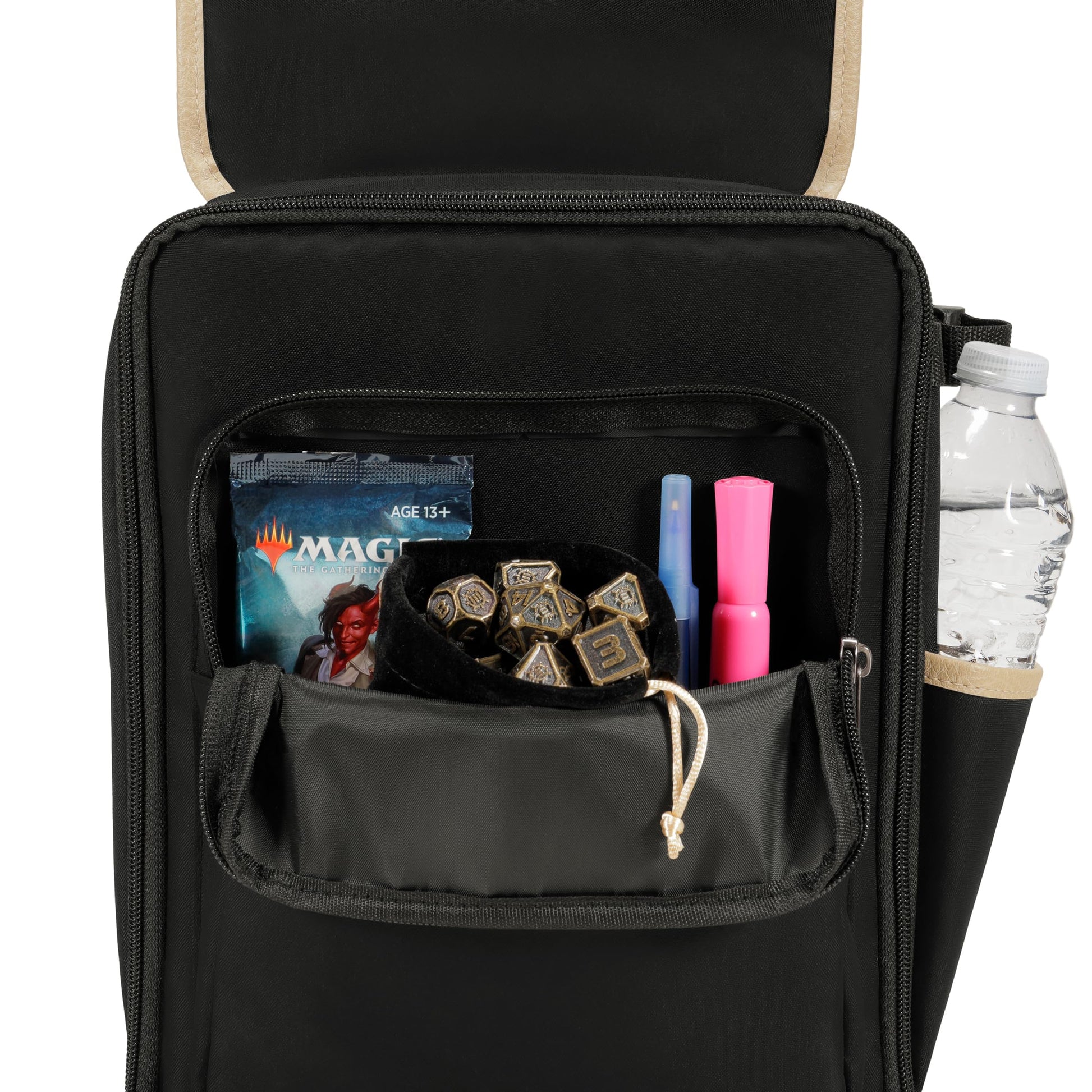 ENHANCE Designer Edition Compact MTG Backpack with Customizable Interior Fits Magic the Gathering, Lorcana & more - Accessory Pocket for Dice Bags