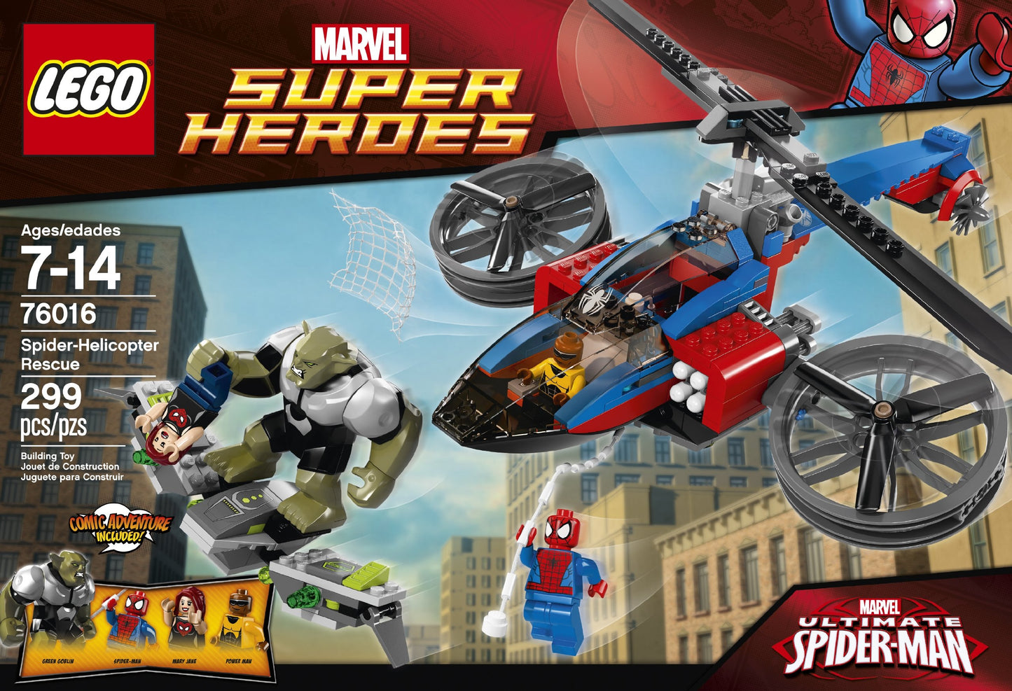 Lego 76016 Superheroes Spider-Helicopter Rescue