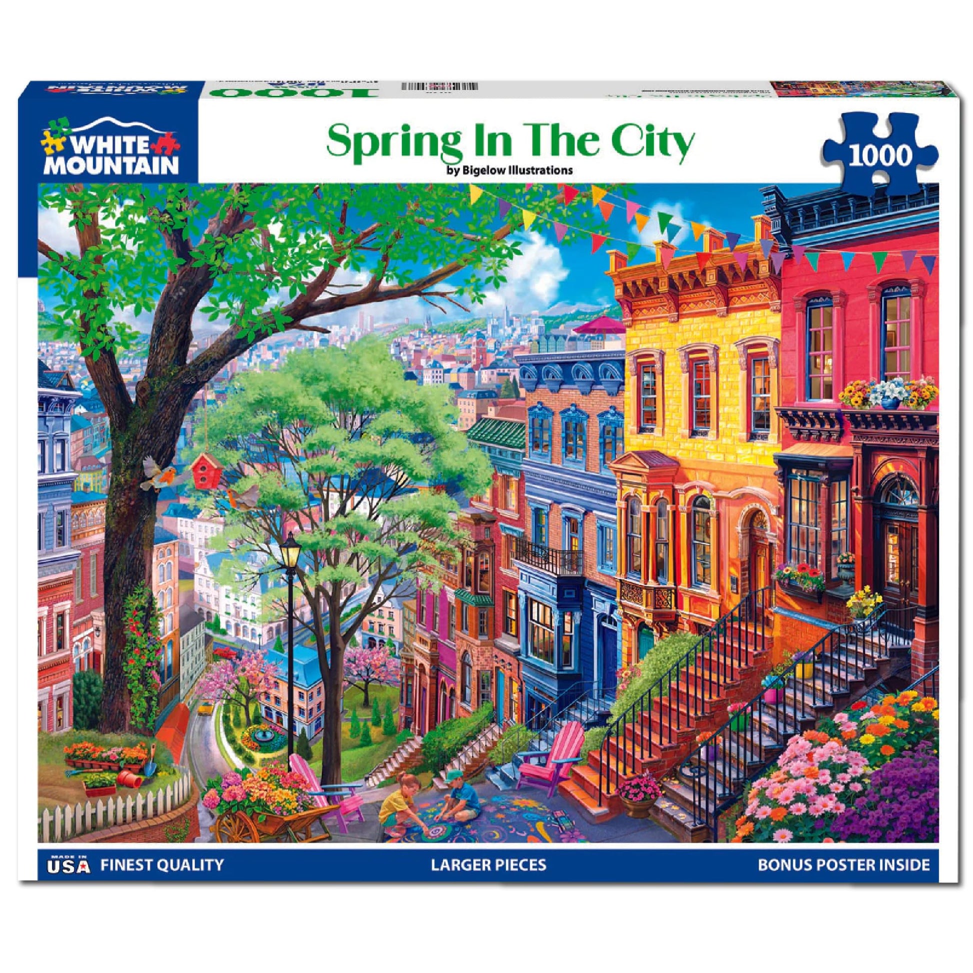 White Mountain Puzzles Spring in the City Puzzle, 1 EA