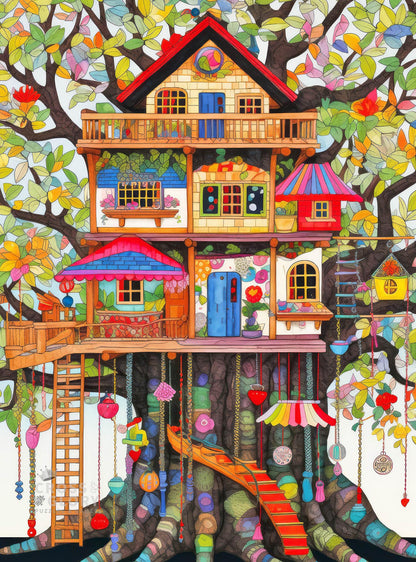Cross & Glory | Jigsaw Puzzles for Adults | Fantastical Treehouse Escape