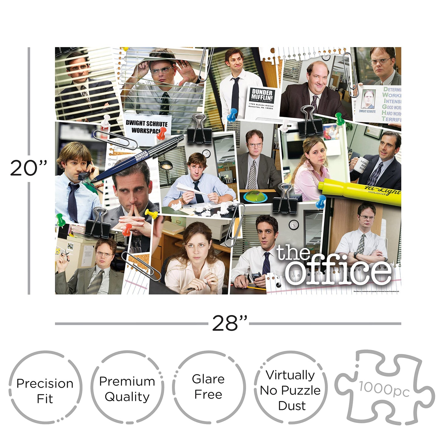 AQUARIUS The Office - Cast Collage 1000 Piece Jigsaw Puzzle