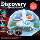 Discovery™ DIY Light-Up LED Terrarium - Plants & Crystals Geodome Grow Kit, 3 Colorful Crystal Formations, Rye Grass, Education STEM Activity Set
