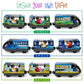 KipiPol Battery Operated Action Locomotive Toy Train Set for Wooden Tracks, (Magnetic)-Compatible with Thomas The Train Toys, Brio Tram Set