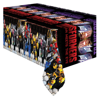 Treasures Gifted Officially Licensed Transformers Birthday Party Supplies - Pack of 3 Tablecloth for Birthday 54 x 108 Inches - Transformers Party