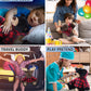 DolliBu Plush Black Bear and Moose with Red Plaid Hoodie - Soft Huggable Adorable Playtime Zoo Plush with Clothes, Cute Wildlife Cuddle Gift for Kids