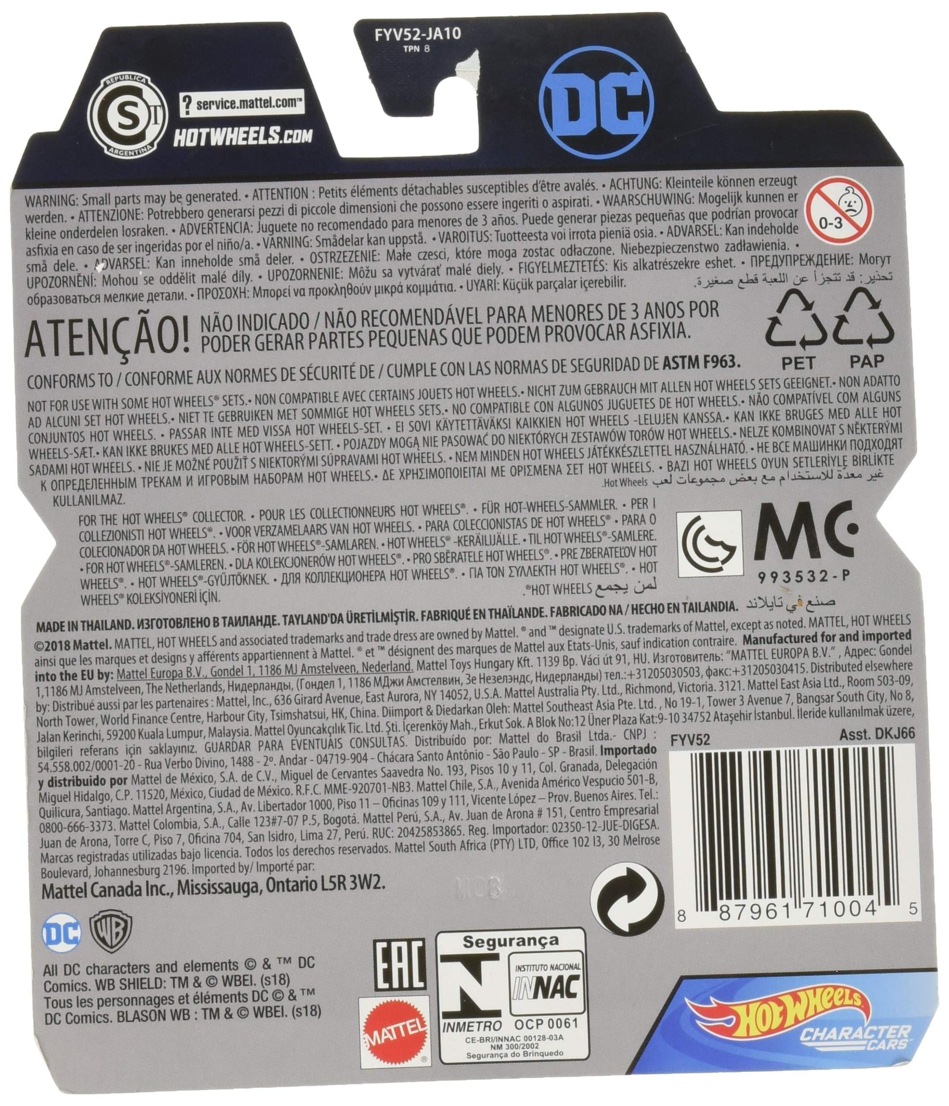 Hot Wheels DC Comics Character Car DCU JL Batman