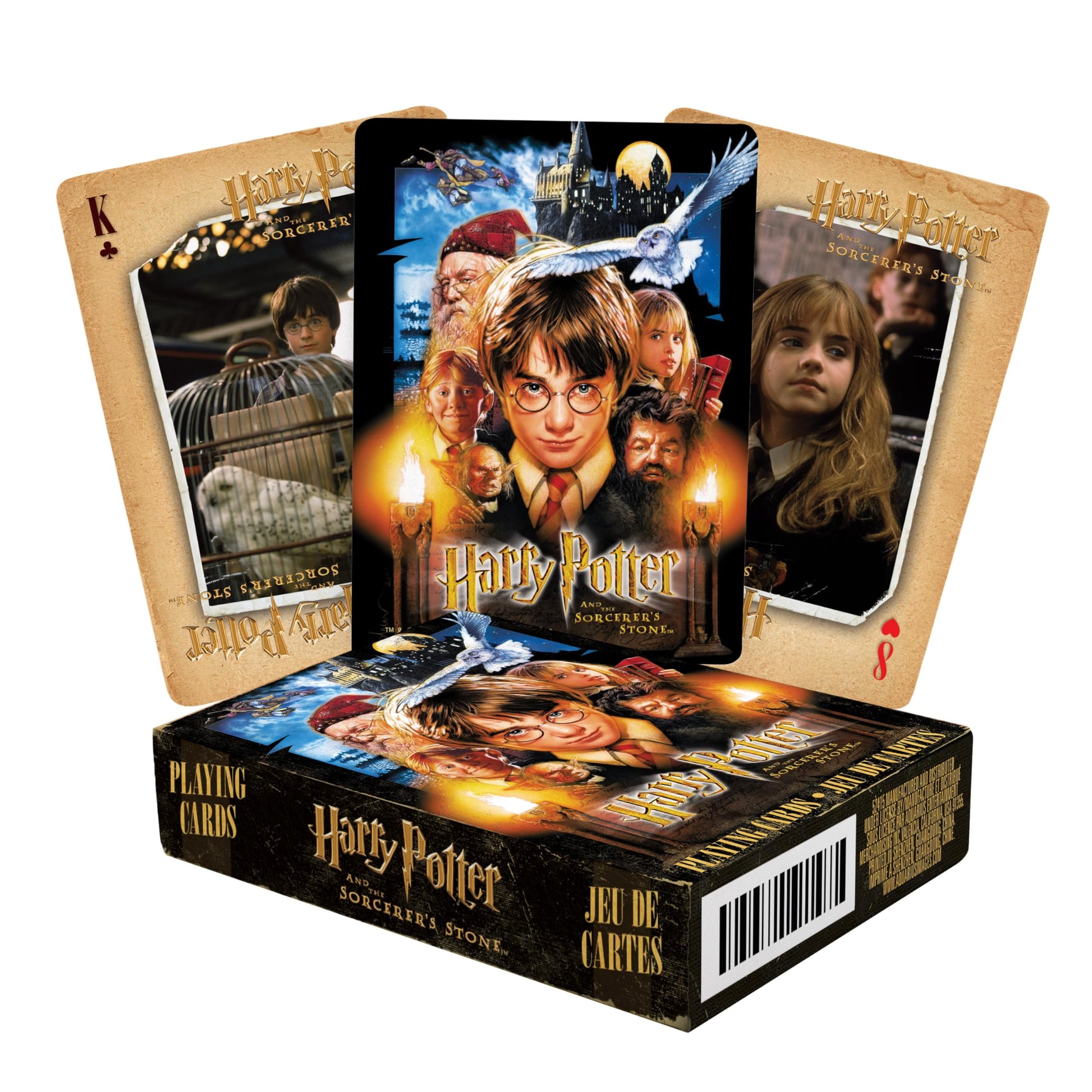 Aquarius Harry Potter Sorcerer's Stone Playing Cards Standard Size - Themed Novelty Deck with 52 Unique Movie Designs - Collectible Merchandise Gift