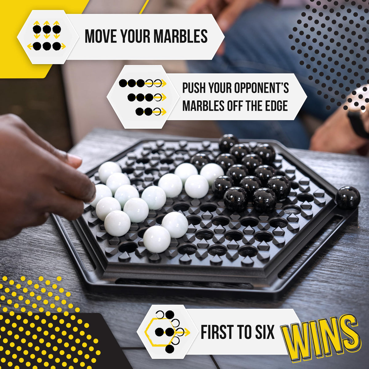 University Games Abalone Marble Strategy Game,Black