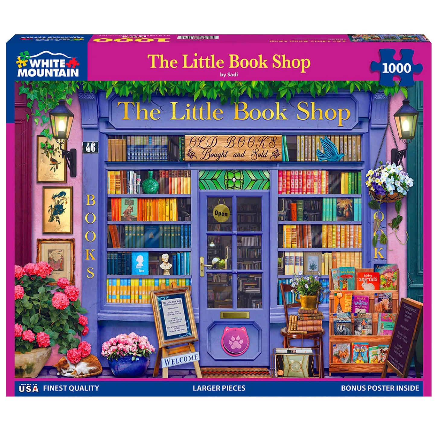 White Mountain 1000 Piece Jigsaw Puzzle Scenic Spring, The Little Book Shop