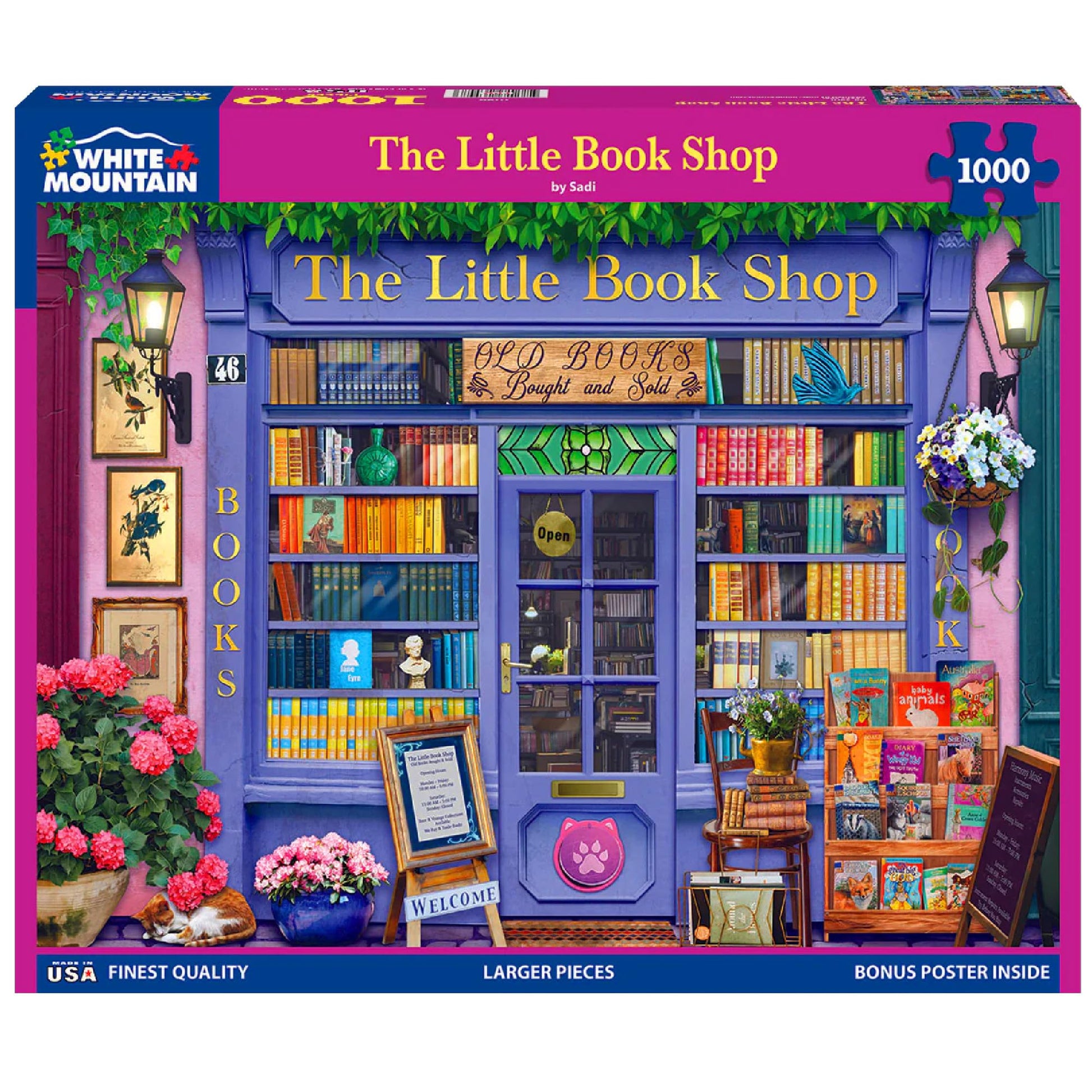 White Mountain 1000 Piece Jigsaw Puzzle Scenic Spring, The Little Book Shop