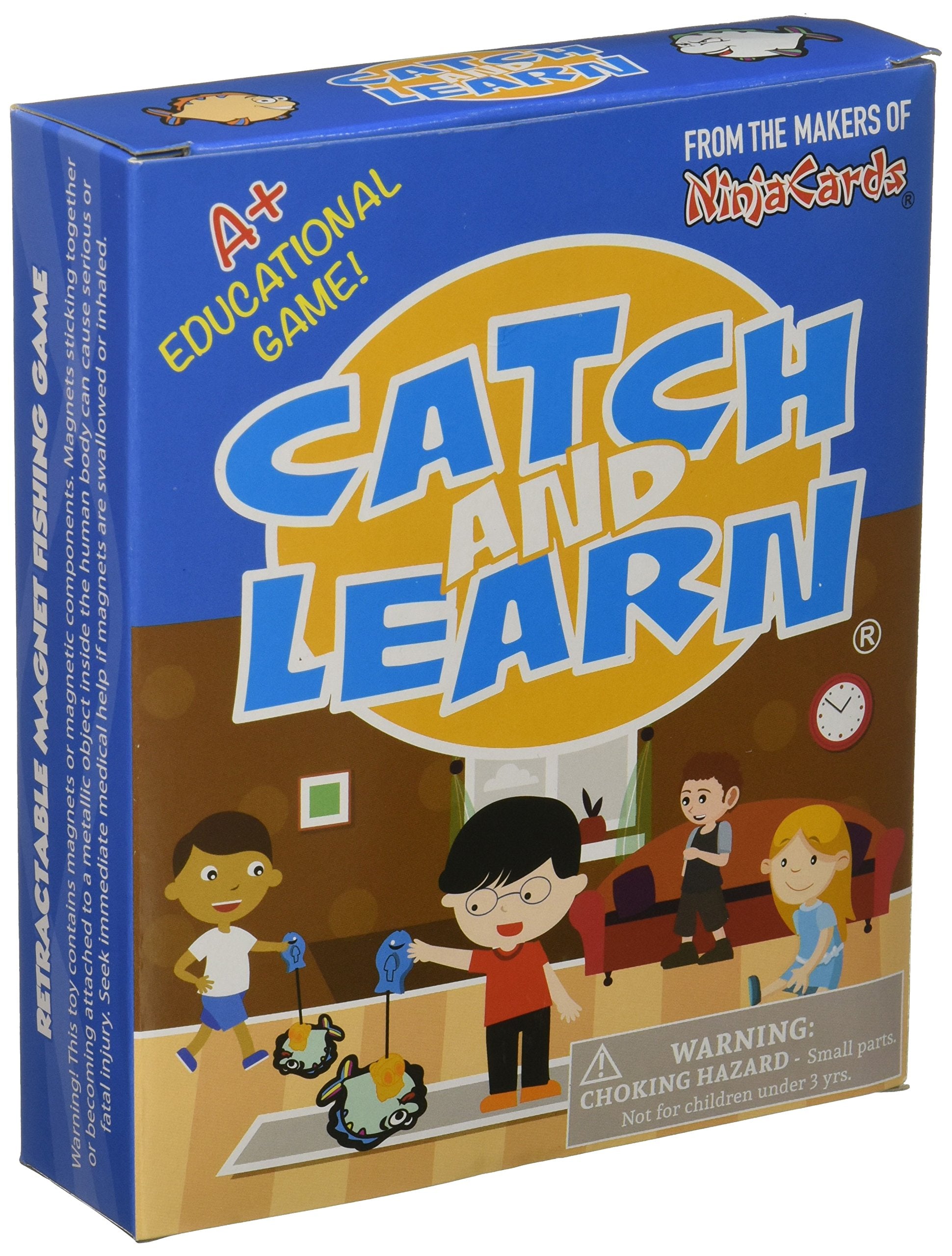 Catch and Learn by PlaSmart - The educational game where you fish for answers, fishing game, spelling, grammar, math, fine motor skills, Includes