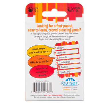 Outset Media This That and Everything: Things - Travel Sized Trivia Party Game for 4 or More Players Ages 12 and up