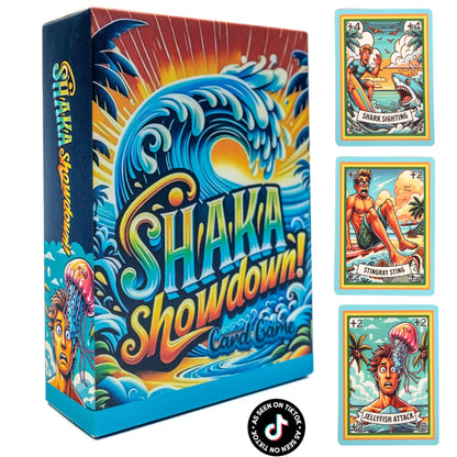 SHAKA Showdown Card Game for Teens 6+ | Surf-Themed Travel Games, Board Game | Ideal for Babysitting Games, Cards to Send to Kids at Camp, Road Trip