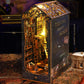 DIY Book Nook Kit, Book Nook Shelf Insert Kit Light Up Bookends,DIY Miniature Dollhouse Booknook Kits for Adults (Detective Agency)