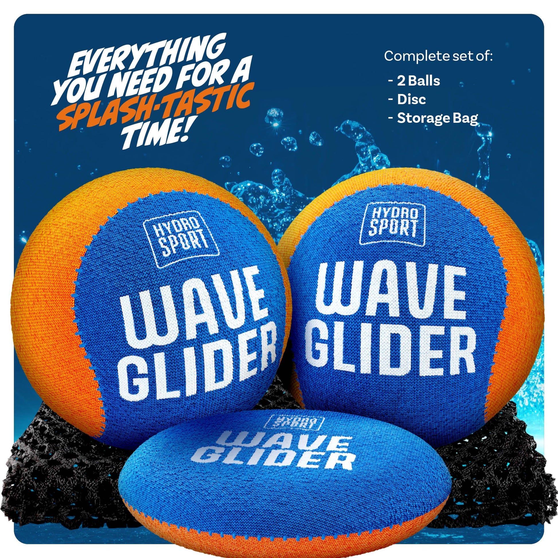 HydroSport Skipping Water Balls - Pool Ball - Beach Toys for Kids Ages 8-12 - Lake Skip, Skee, Fly Swimming Game Adults, Boys, Teens, & Family - Water