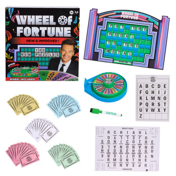 Wheel of Fortune Deluxe Game, Interactive Puzzle Board, 100 Puzzles