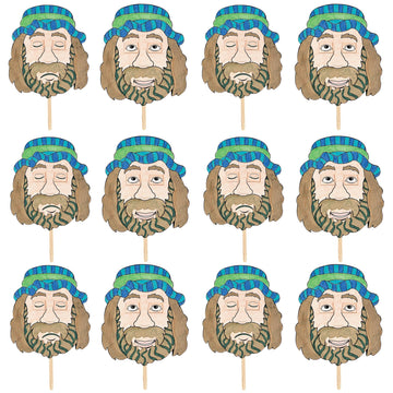 Color Your Own Jesus Heals the Blind Man Activities -12 Pieces - Crafts for Kids and Fun Home Activities