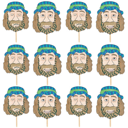 Color Your Own Jesus Heals the Blind Man Activities -12 Pieces - Crafts for Kids and Fun Home Activities
