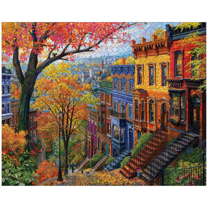 White Mountain 1000 Piece Jigsaw Puzzle Scenic Fall, Autumn in The City