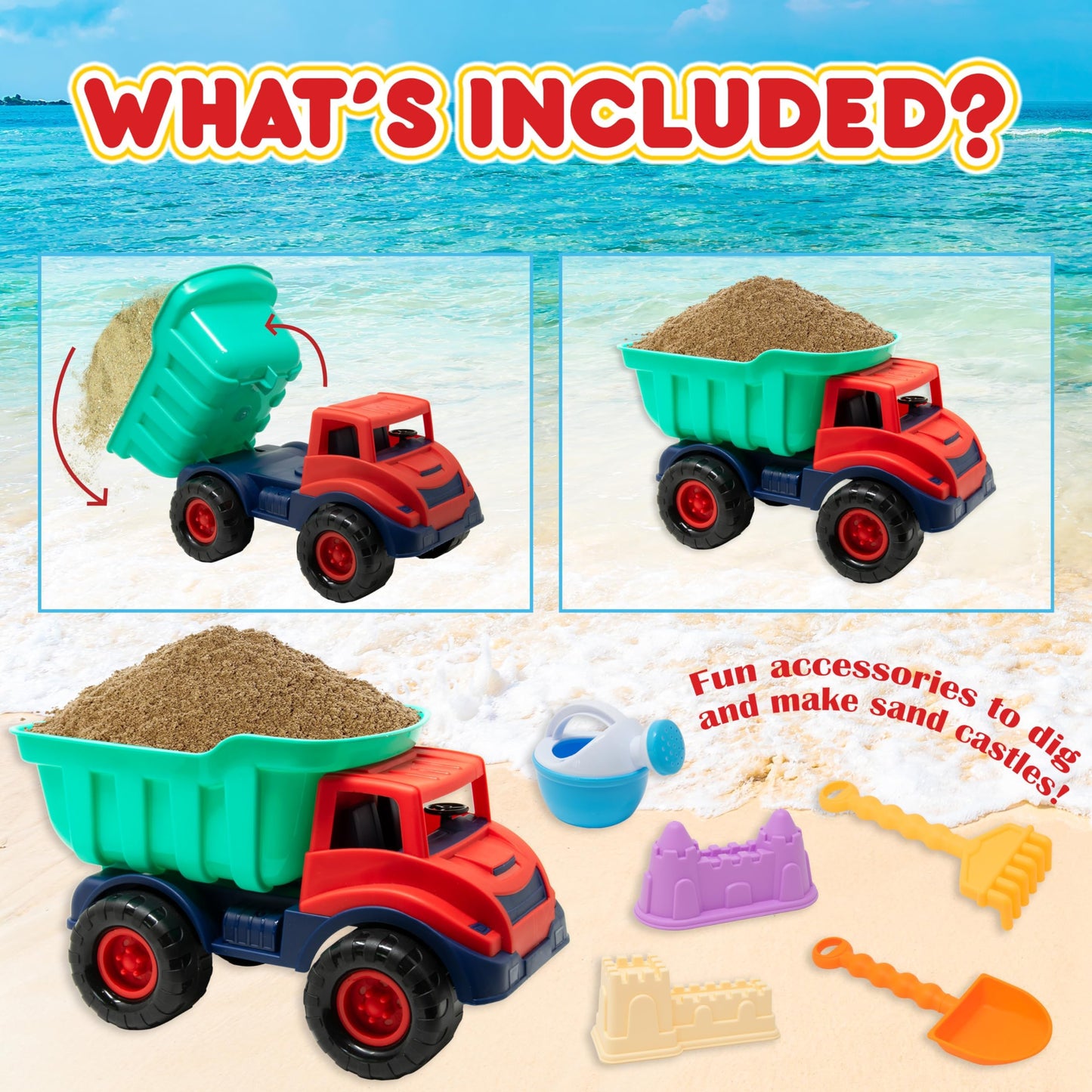 Beach Toys Sand Toys for Kids Beach Dump Truck Set