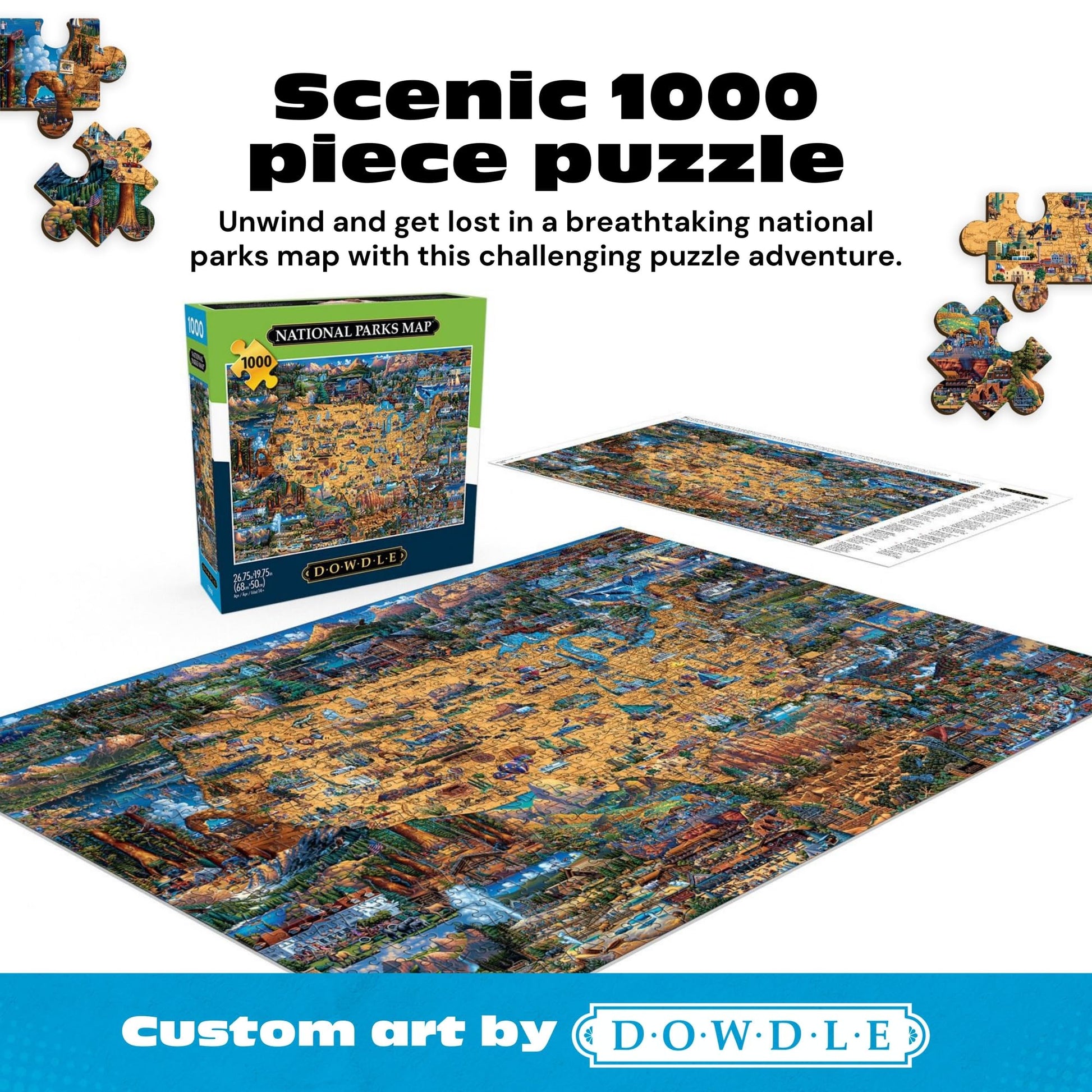 Buffalo Games - Eric Dowdle National Parks Map - 1000 Piece Puzzle