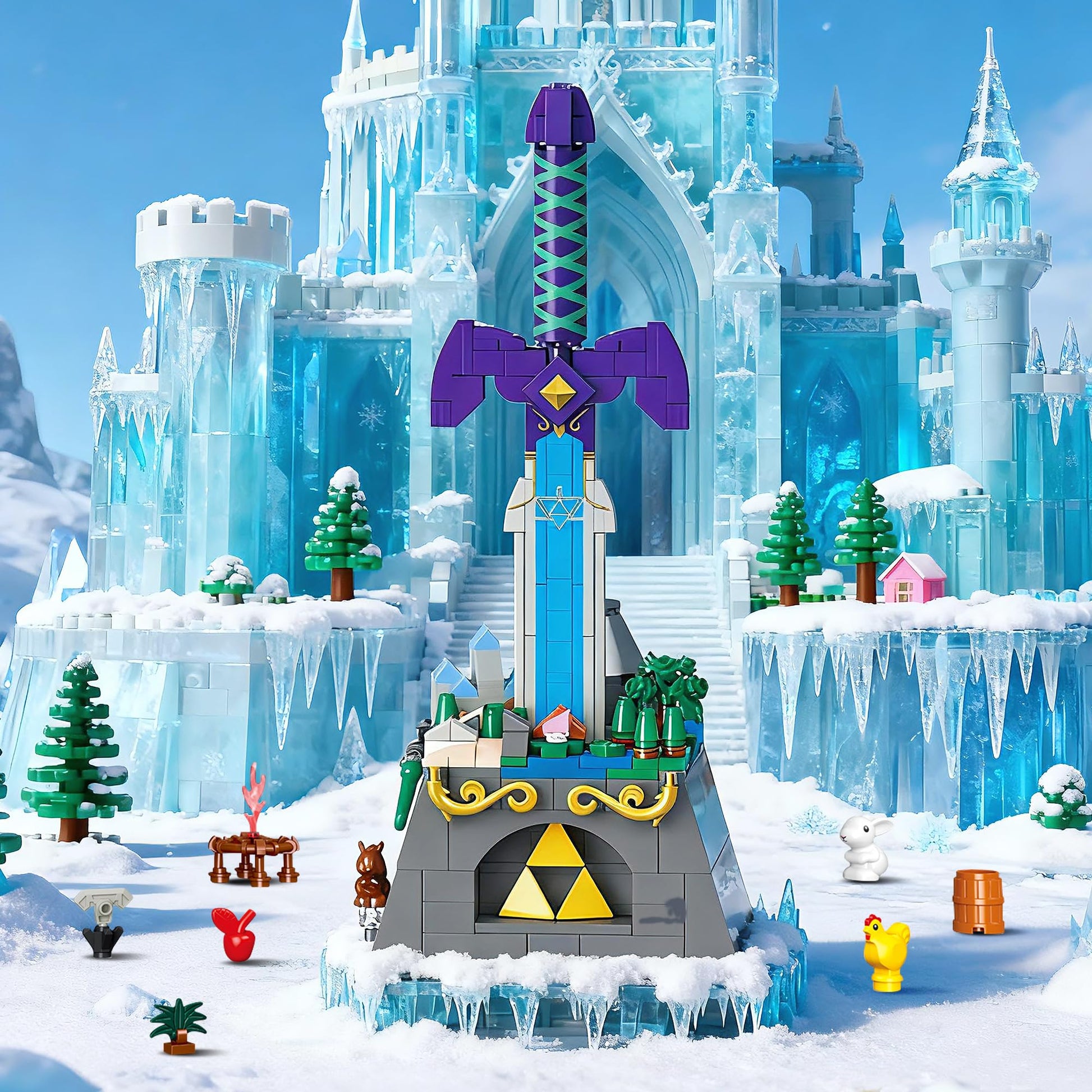 GHQYTPR Master Sword Building Block Set 455 Pcs Legendary Hero Weapon Model Kit for Adults & Teens Home Office Desk Gaming Room Decor Display Gift