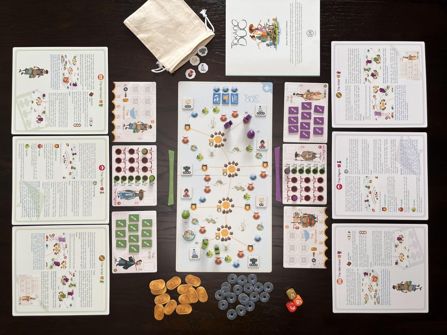 Stonemaier Games: Tokaido Duo by Antoine Bauza | A Zen Strategy Board Game About Traveling in Japan for Adults & Family | Visit Shrines, Share Lovely