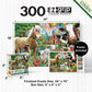 MasterPieces - 300 Piece Jigsaw Puzzle, Large EZ Grip Shapes, Garden Gathering, Fun for Adults, Seniors, Family, Kids, Matte Finish, 18"x24"