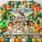 Dinosaur Birthday Decorations for Boys, 150 PCS Jurassic Dino Party Supplies with Backdrop, Dinosaur Balloons, Banner, Tablecloth, Cake Toppers