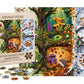 NiceGo 1000 Piece Jigsaw Puzzle for Adults - Enchanted Four Seasons Forest | Whimsical Felt Art Mushrooms, Hedgehog & Wildlife | 27.5"x19.7" |