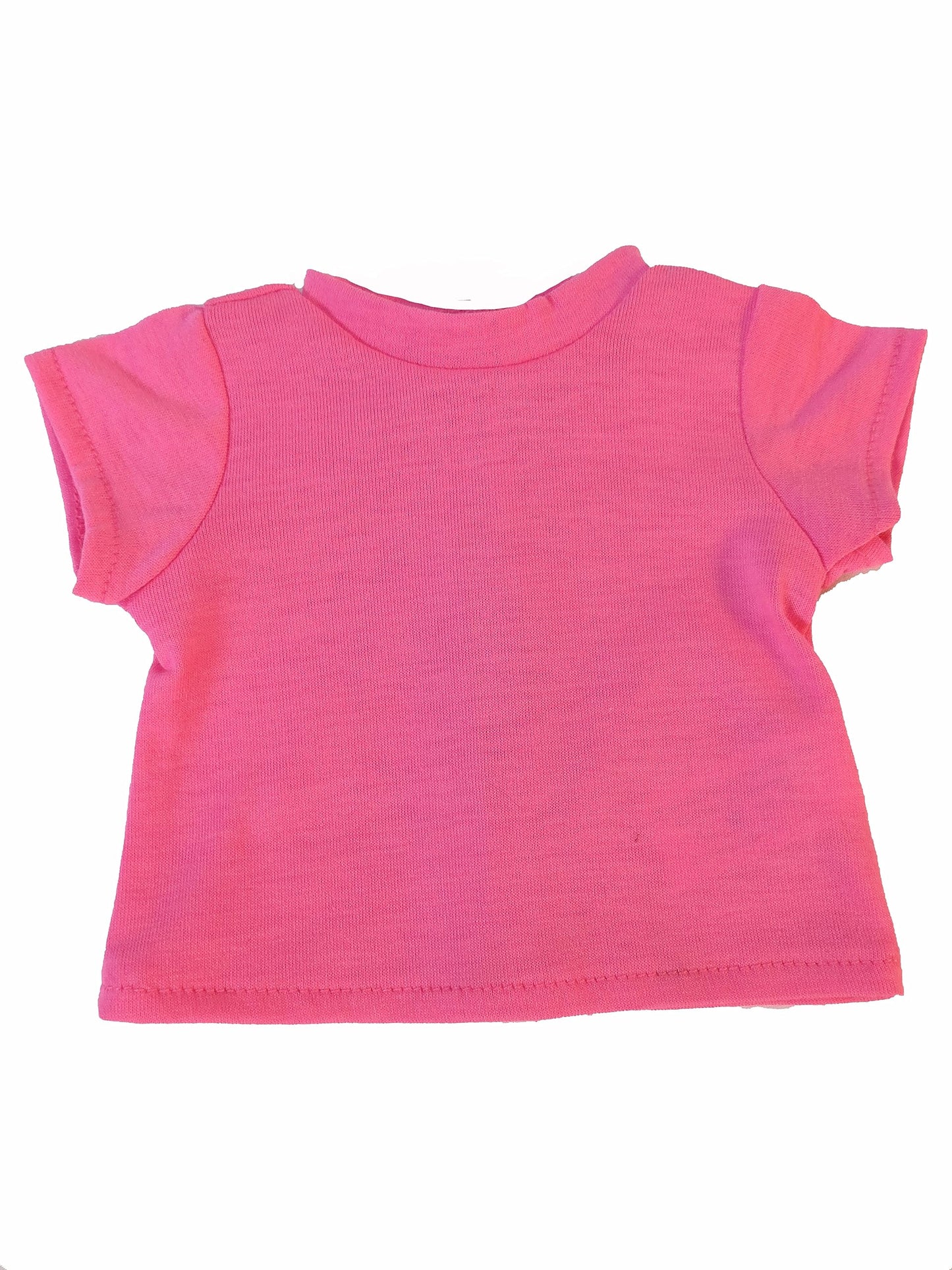 American Fashion World T-Shirts Vibrant Colors for 18-Inch Dolls | Pack of 5 | Premium Quality & Trendy Design | Dolls Clothes | Outfit Fashions