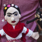 The Unemployed Philosophers Guild Frida Kahlo Doll - 12" Soft Stuffed Plush Little Thinker