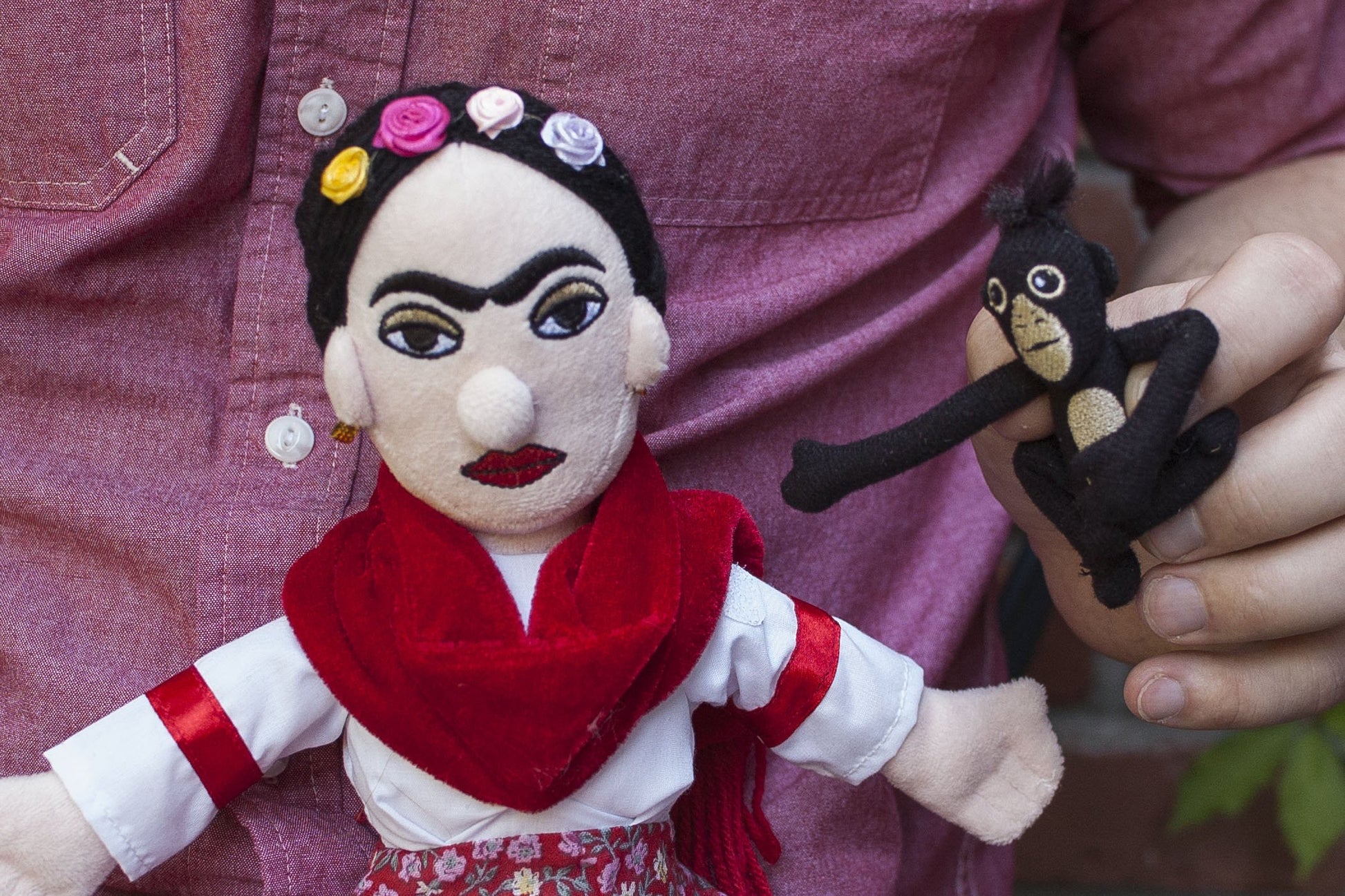 The Unemployed Philosophers Guild Frida Kahlo Doll - 12" Soft Stuffed Plush Little Thinker