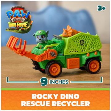 PAW Patrol The Dino Movie Rocky Dino Rescue Recycler Toy Vehicle