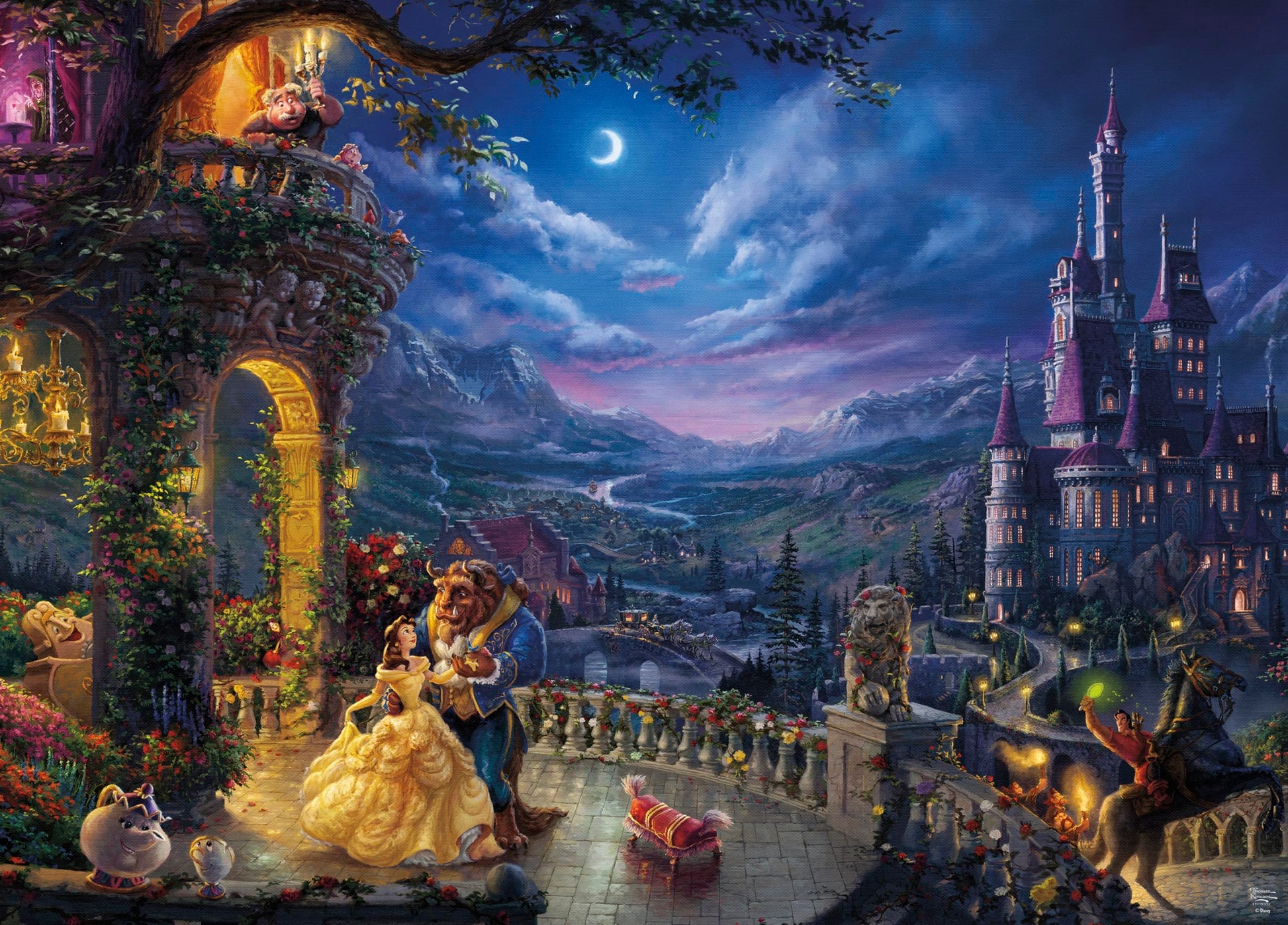 Ceaco - Thomas Kinkade Disney - Beauty and the Beast - 1000 Piece Puzzle