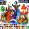 Mzyxxel Magnetic Blocks 150 PCS Magnetic Building Blocks, 3+ STEM Montessori Sensory Toys, Magnetic Cube for for 3 4 5 6 7 8 9 10 11 12 8-12 Years Old