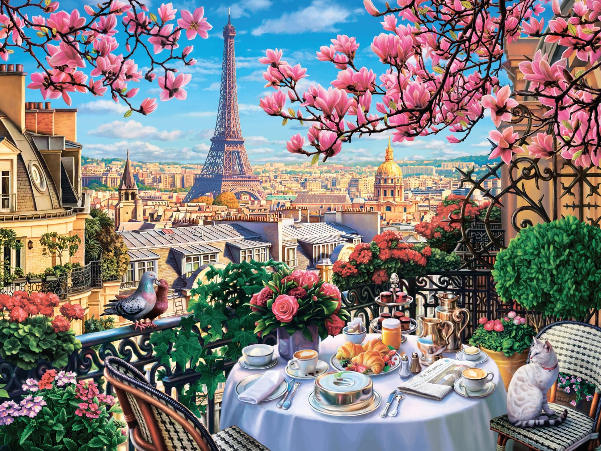 Ceaco - Brunch in Paris - 300 Large Piece Jigsaw Puzzle for Adults