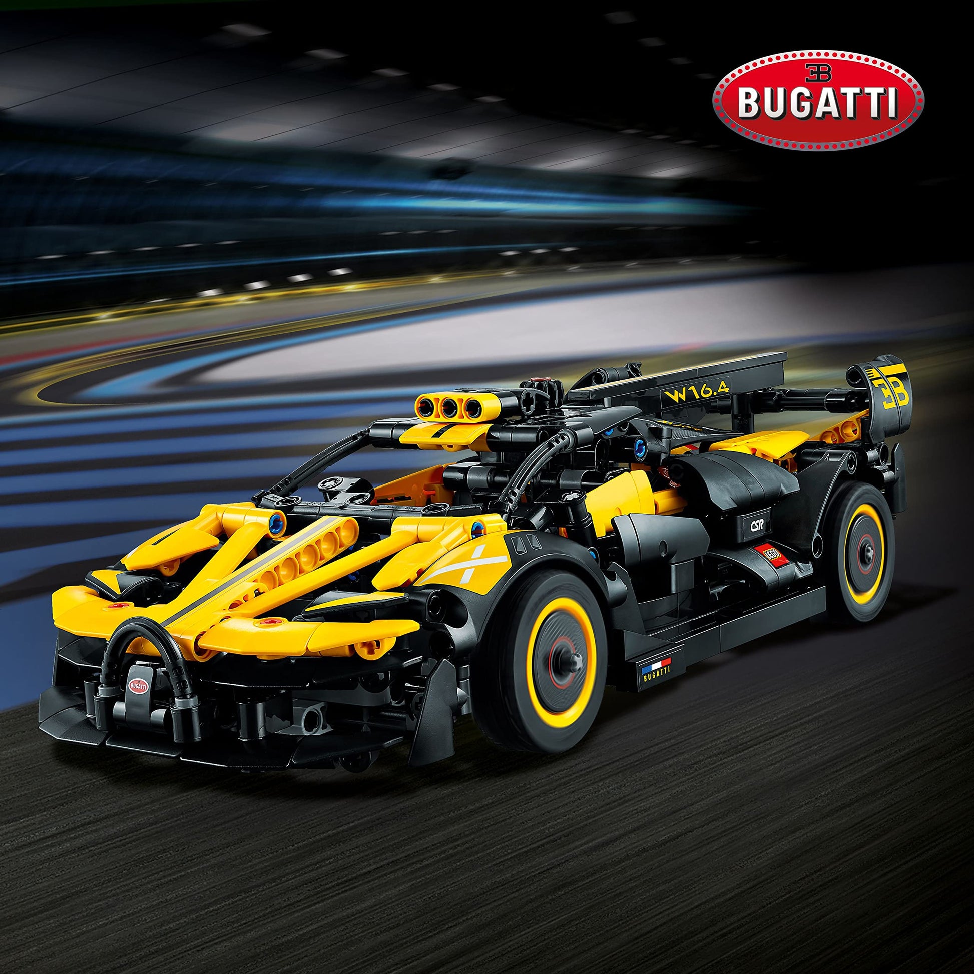 LEGO Technic Bugatti Bolide Racing Car Building Set - Model and Race Engineering Toy for Back to School, Collectible Sports Car Construction Kit