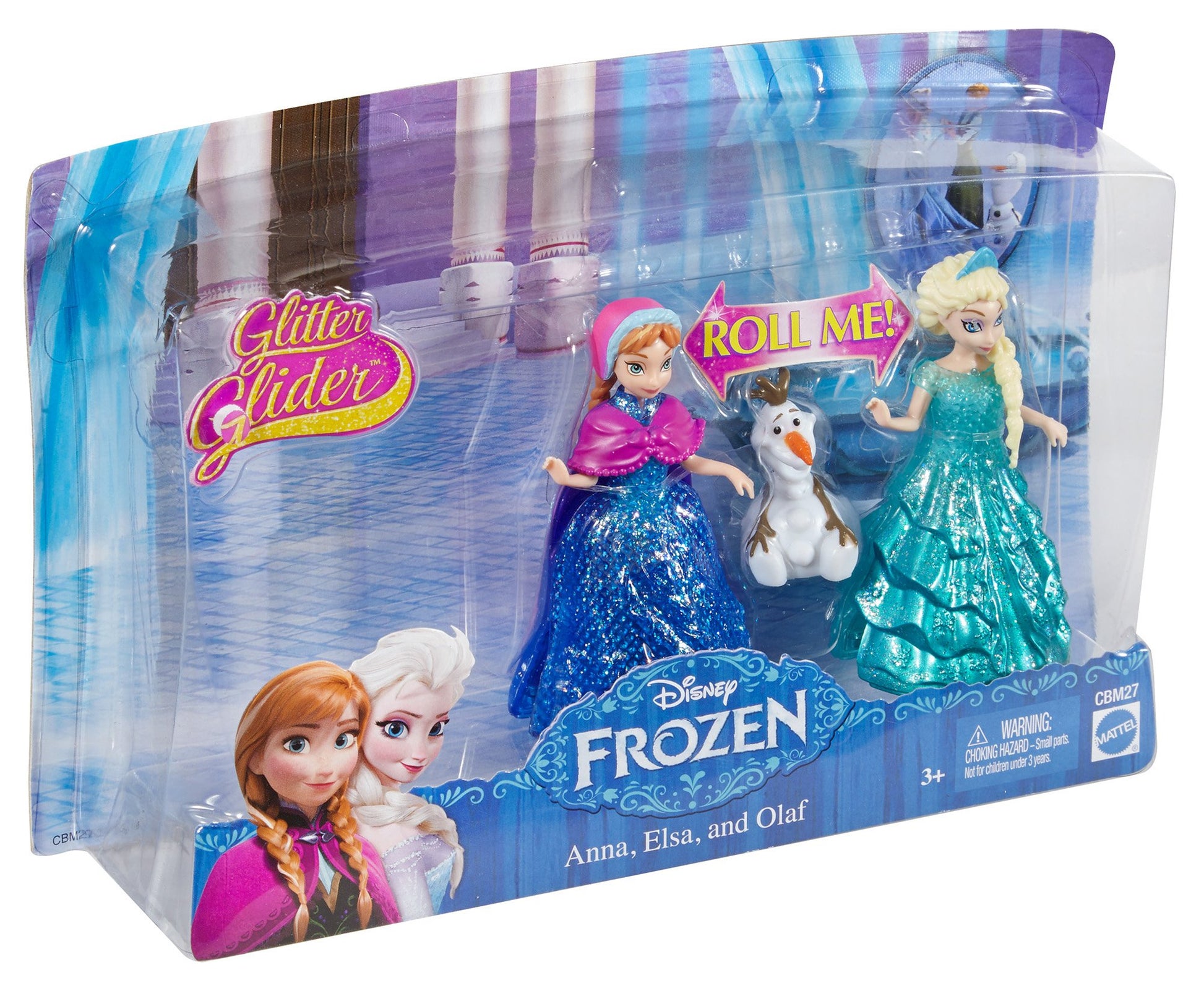 Disney Frozen Glitter Glider Anna, Elsa and Olaf Doll Set