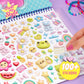 Just My Style 3D-Style Activity Book, 30 Pages of Coloring Activities, Includes Sticker, Glitter-Filled Pen, & Bonus Flower Keychain, Squishy 3D