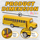 Playbees Long-Nose School Bus Die Cast Metal Model Toy Car 6 Inches with Pullback Action Durable Pull Back Car Door Opening & Closing Realistic School