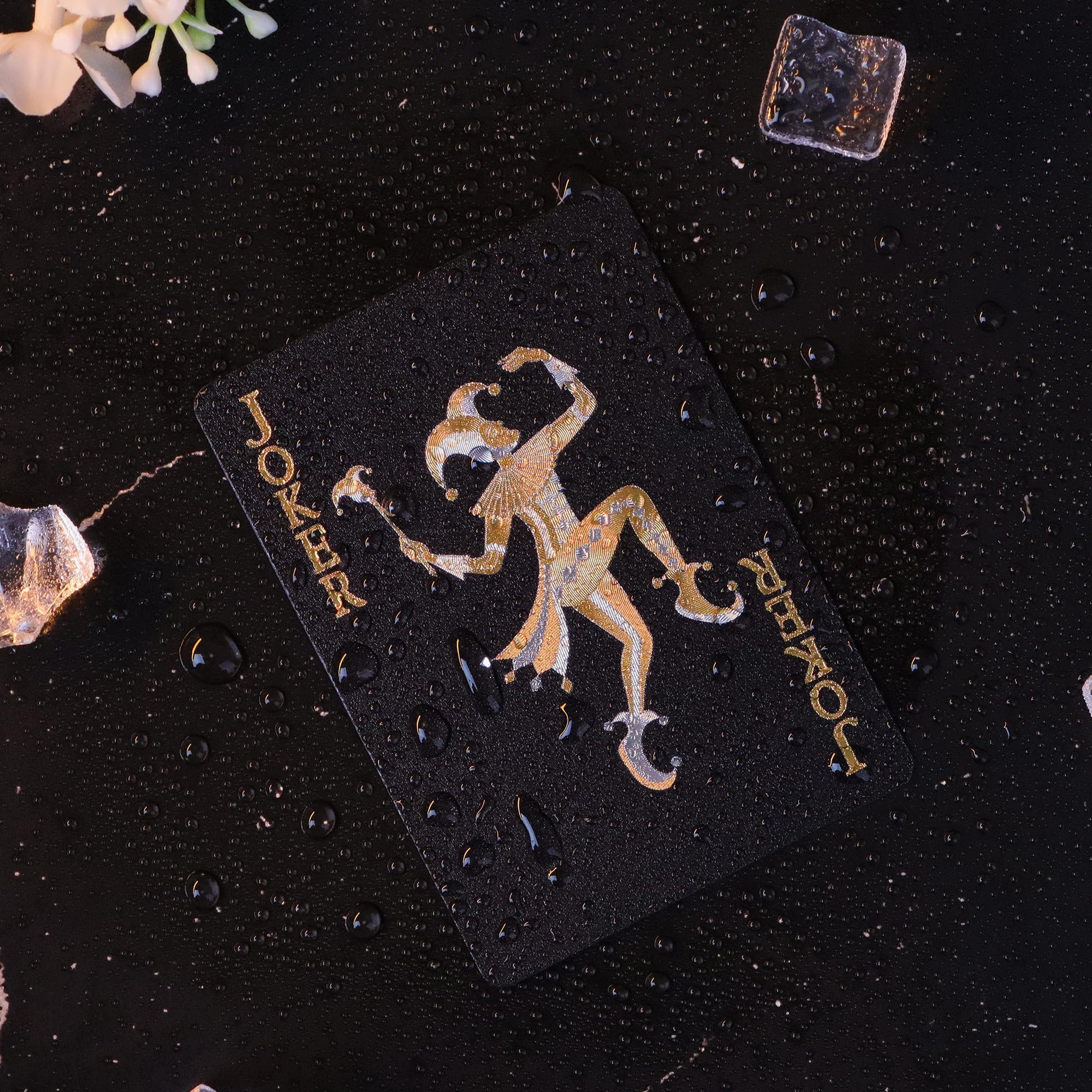 Playing Cards, Plastic Playing Cards, Deck of Cards, Waterproof Poker Cards, Black Standard Playing Card for Adults, Cool Premium Poker Card Set