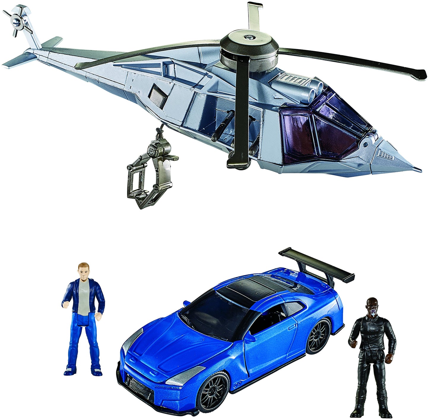 Mattel Fast & Furious Extreme Stunt Stars Brian + '12 Nissan GT-R & Mose Jakande